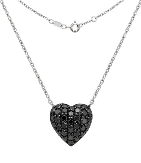 Collana Donna Oro Donna in Oro bianco Diamante Black 0.52 Ct DCPY1546 - DCPY1546